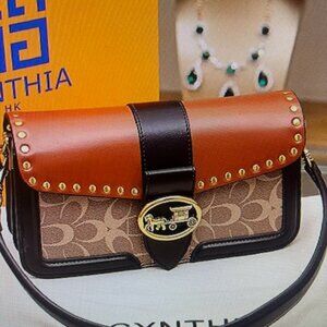 Multi Brand Women's Leather  Handmade bag Coffee #784